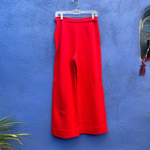 vintage red wide leg cropped pant - Picture 6 of 6